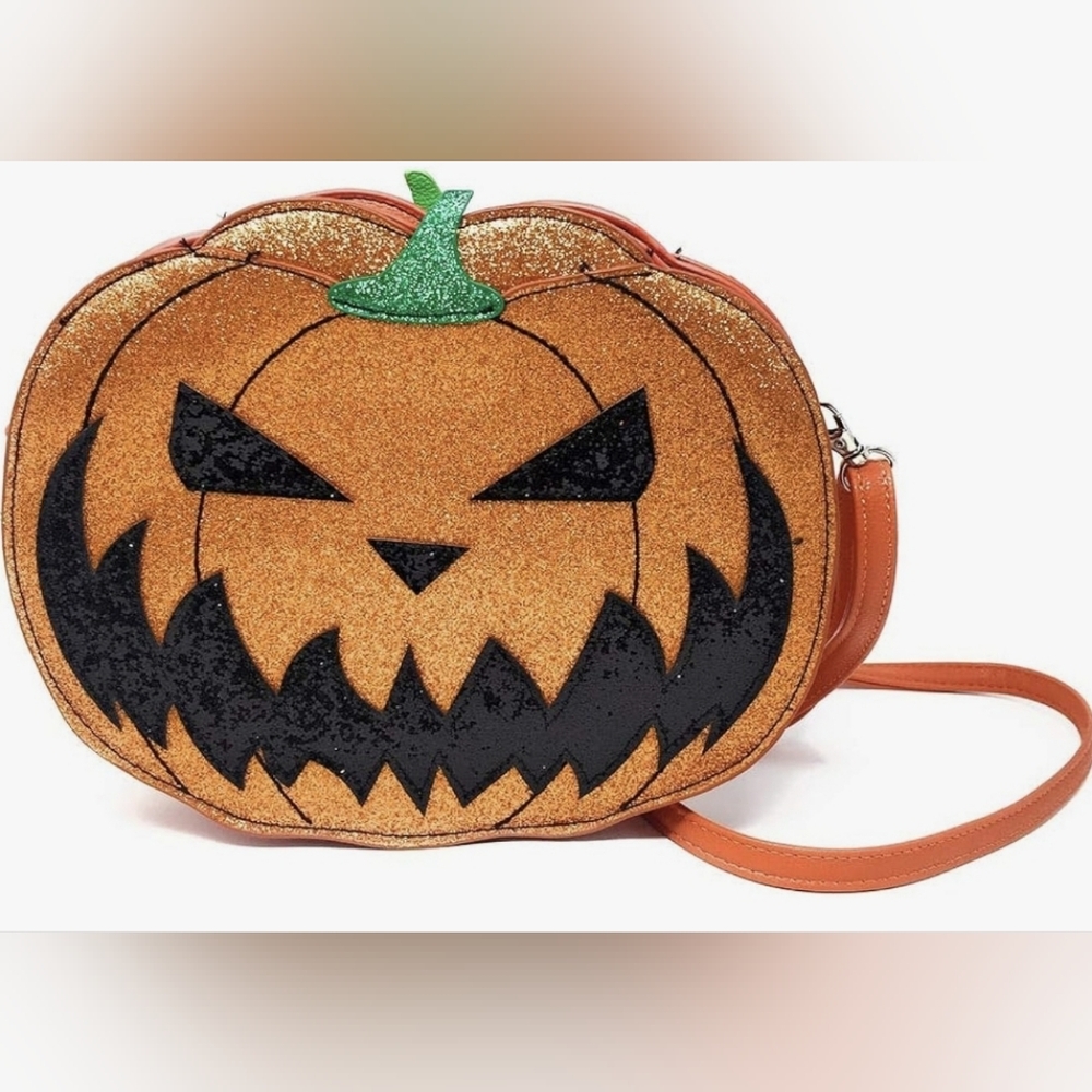 Jack O' Lantern Crossbody Bag Glitter